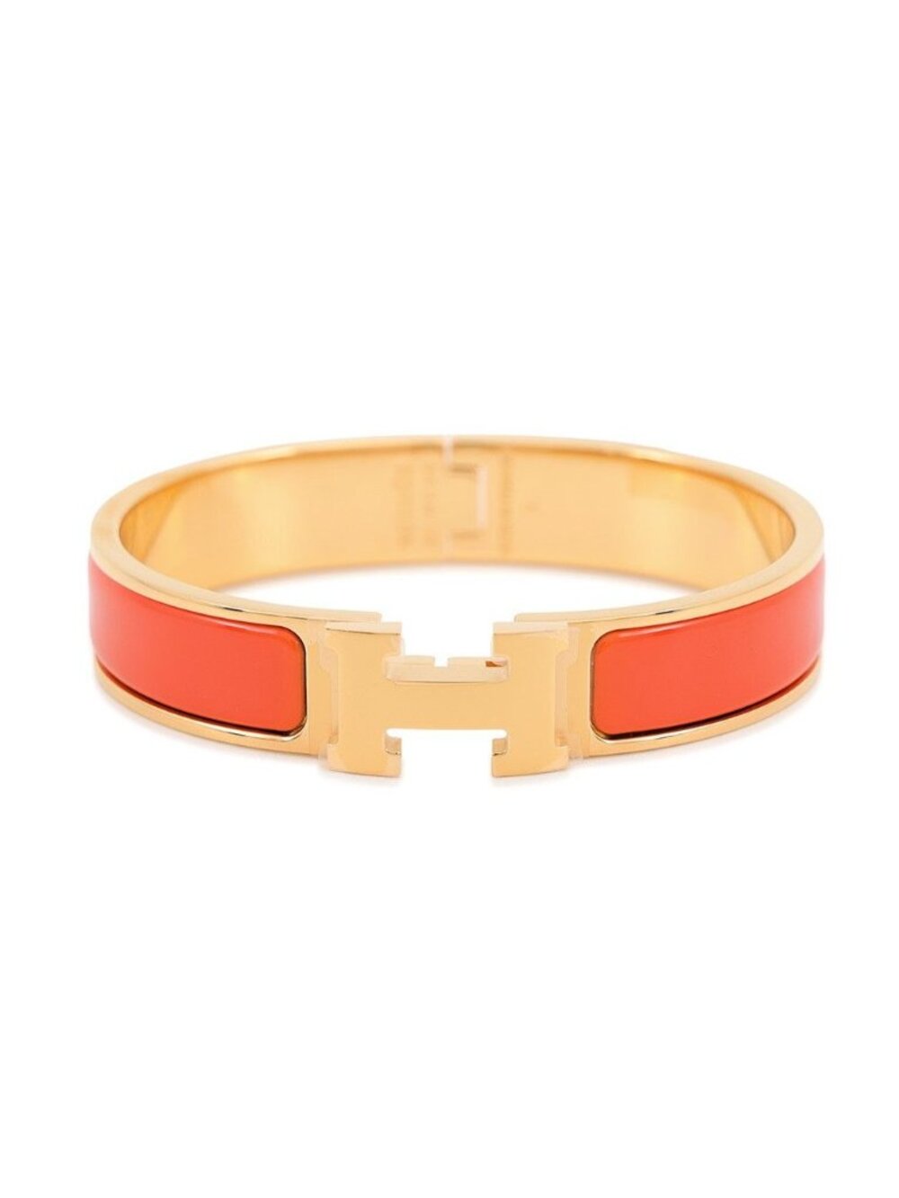 Hermes Bracelet Clic H Clac PM Orange Gold